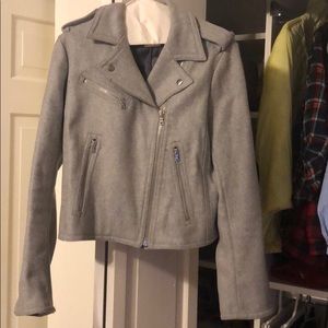 Gray moto jacket